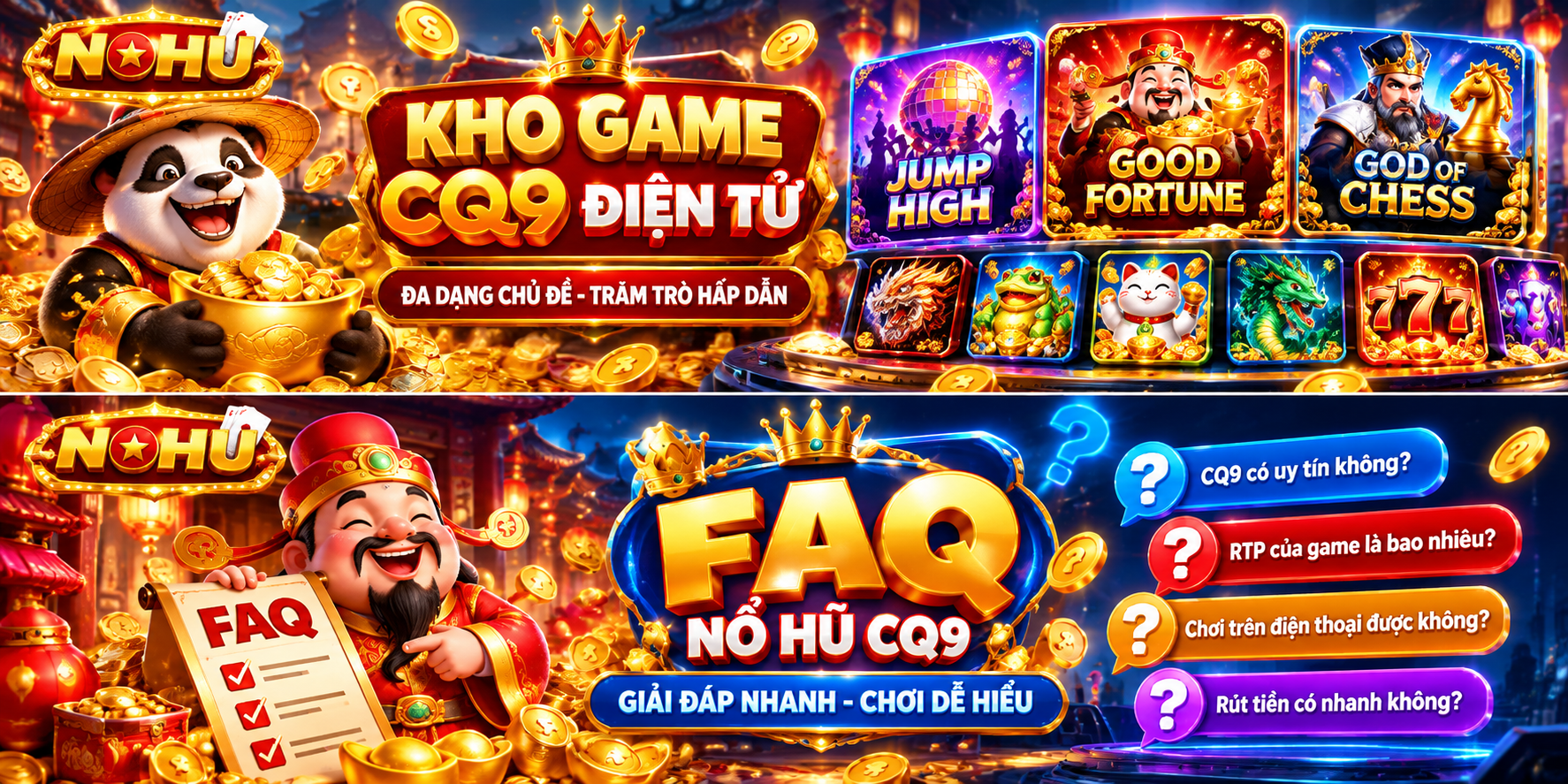 Kho game đa dạng + Faq dẽ hiểu CQ9 Điện Tử